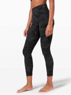 Lululemon Align Pant 25" in Heritage 365 Camo Deep Coal Multi